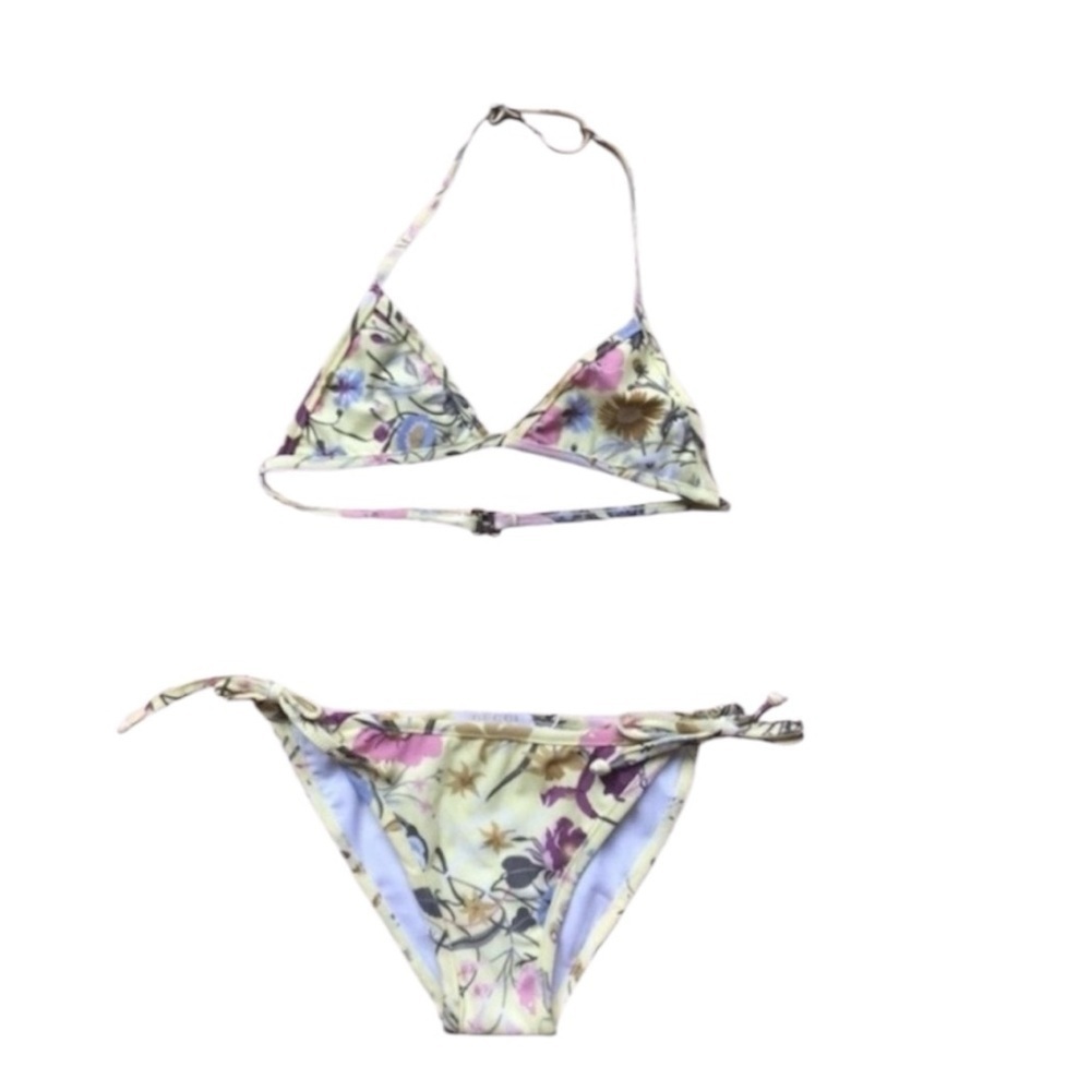 Gucci Yellow Girl's Toddler Floral Flower Bikini Set Sz. 8​​​​
